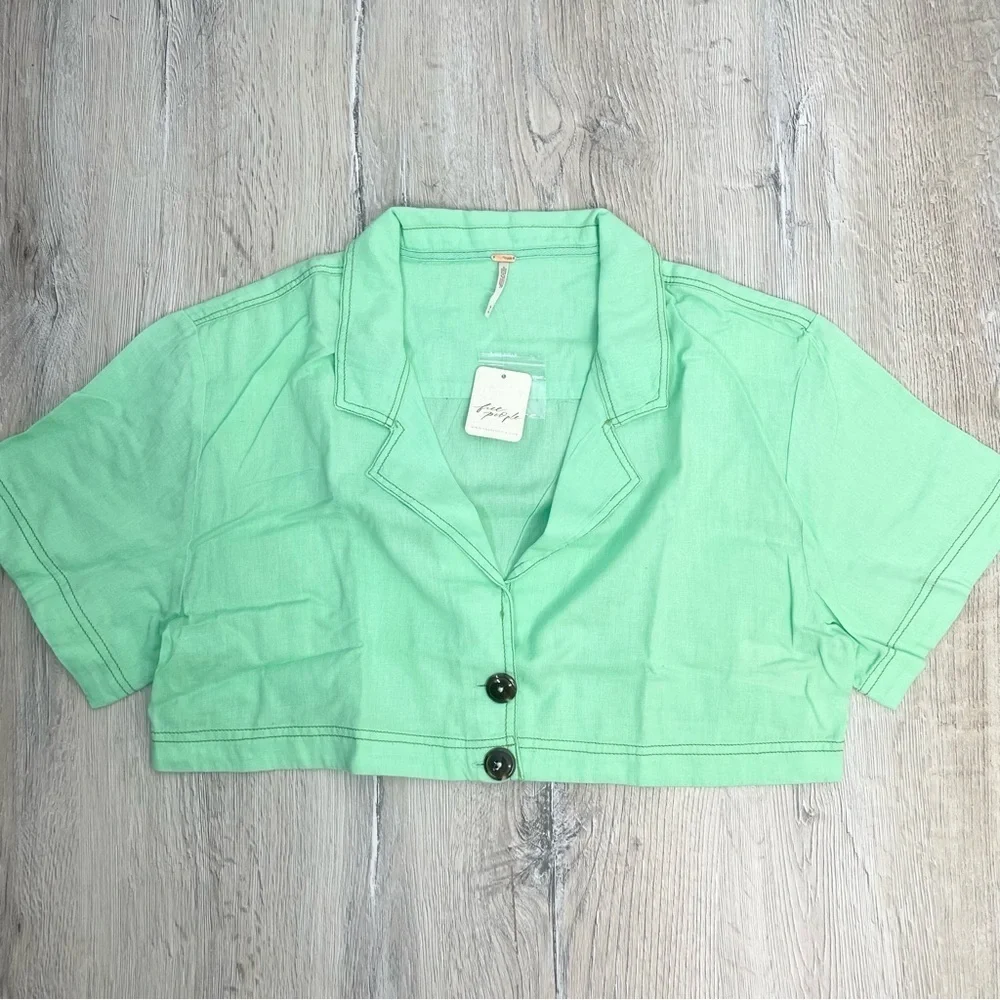 Free People Honeydew Crop Top